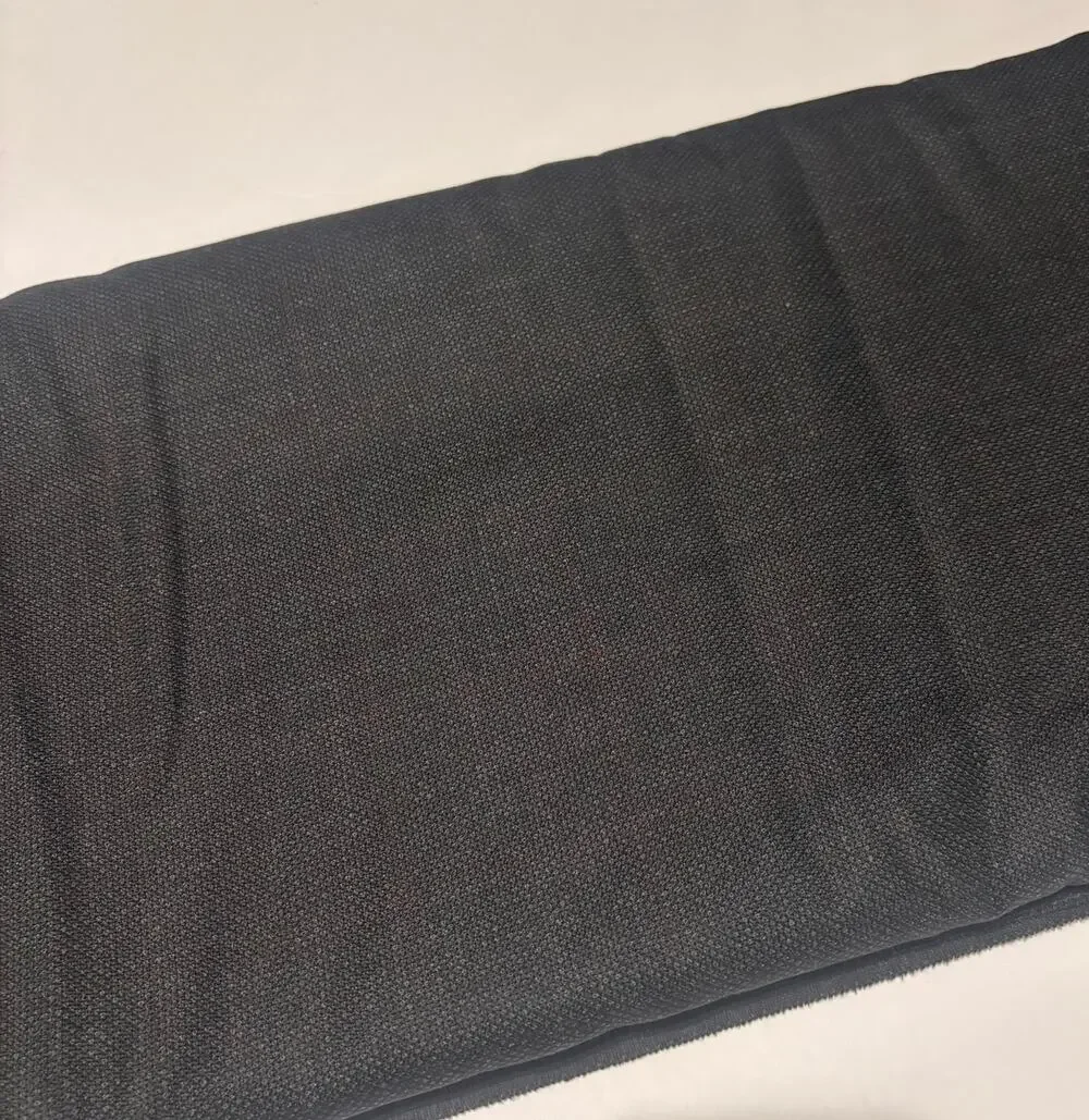 Charcoal Gray Black Red Windowpane Wool Fabric 66